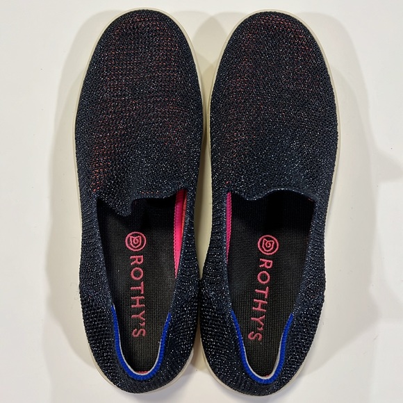 Rothy’s - metallic lattice stitch slip ons, 10 - Picture 1 of 9